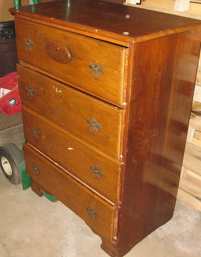 unique chest, painted furniture, Before