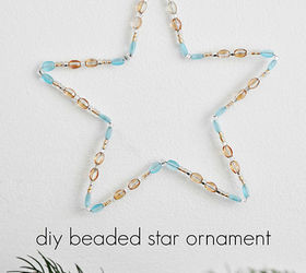 how to make a beaded star ornament using wire, christmas decorations, crafts, seasonal holiday decor