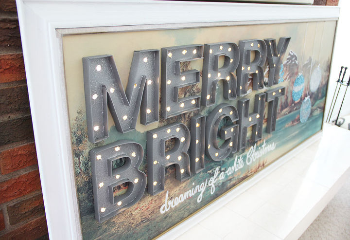 how to make a christmas marquee sign with lights, crafts, lighting, seasonal holiday decor