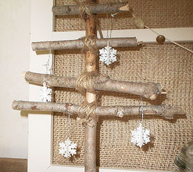 how to make rustic trees and junky snowmen shelf decor, christmas decorations, seasonal holiday decor, shelving ideas