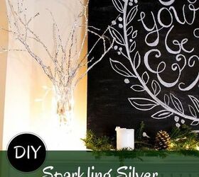 how to make sparkling silver branches, christmas decorations, crafts, seasonal holiday decor
