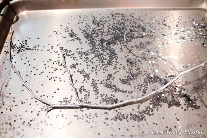 how to make sparkling silver branches, christmas decorations, crafts, seasonal holiday decor