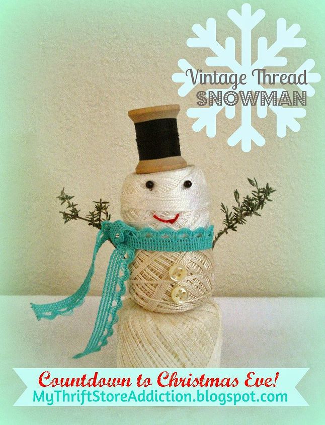how to make a vintage thread snowman craft, christmas decorations, crafts, repurposing upcycling, seasonal holiday decor