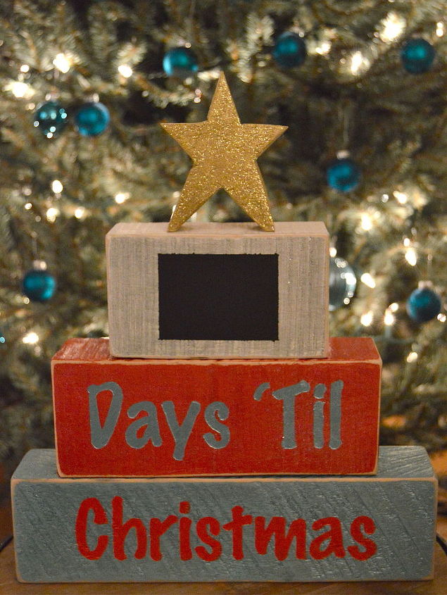 how to make a wood block christmas countdown, chalkboard paint, christmas decorations, crafts, seasonal holiday decor