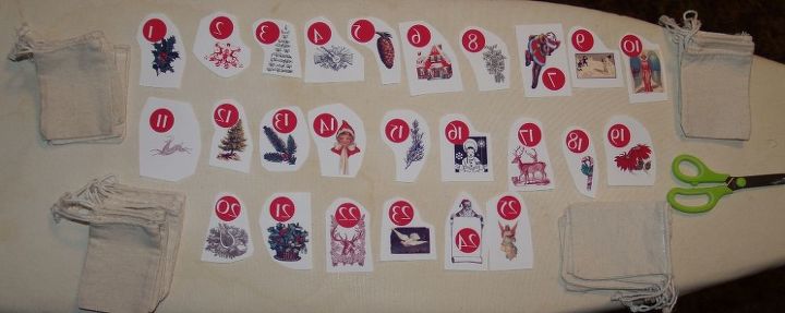 homemade heirloom advent calendar for about 15, christmas decorations, crafts, seasonal holiday decor