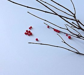 easy diy winterberry branches for christmas, christmas decorations, crafts, seasonal holiday decor