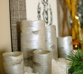 pottery barn knockoff diy birch candles, christmas decorations, crafts, seasonal holiday decor