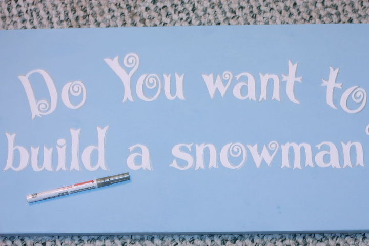 cartel de mueco de nieve inspirado en frozen