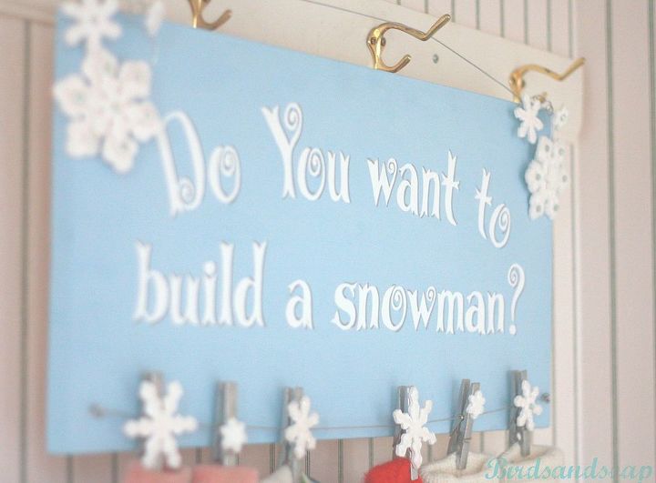how to make a frozen inspired snowman sign, crafts, seasonal holiday decor