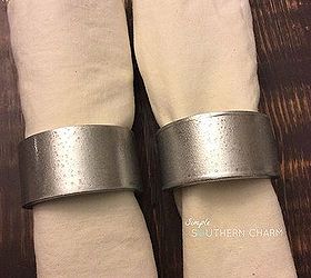 pvc pipe faux metal napkin rings how to, christmas decorations, crafts, repurposing upcycling