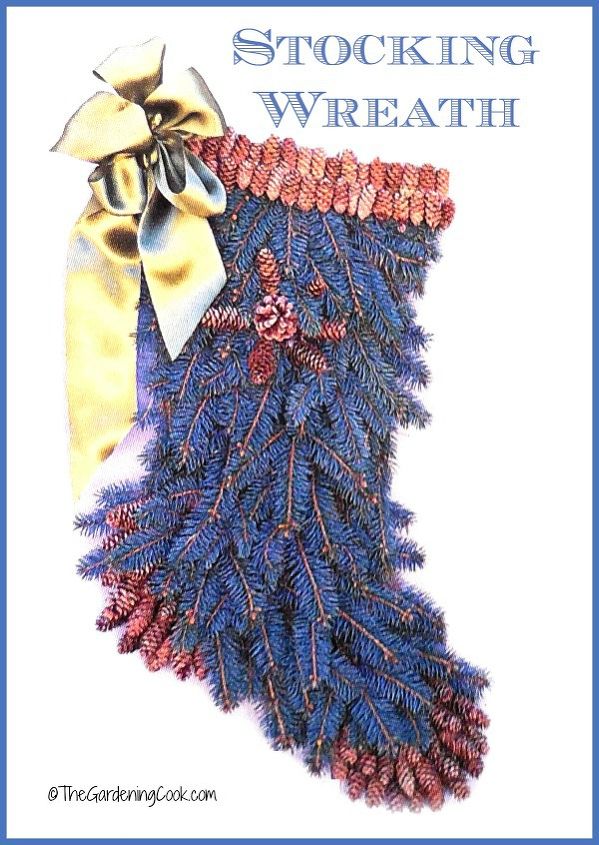 how to make blue spruce stocking shaped door wreath, crafts, seasonal holiday decor, wreaths