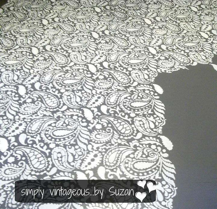 how to make a paisley stencilled floor, flooring, painting