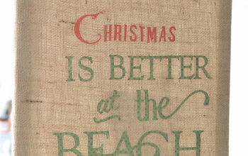 Tela de serapilheira &quot;Natal é melhor na praia&quot; DIY