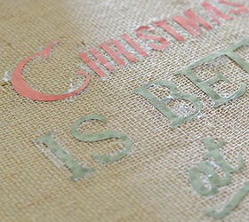 how to make a burlap christmas is better at the beach sign, christmas decorations, crafts, seasonal holiday decor