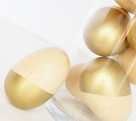 how to make gold dipped easter eggs, crafts, easter decorations, seasonal holiday decor