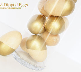 how to make gold dipped easter eggs, crafts, easter decorations, seasonal holiday decor