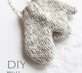 diy mitten ornaments that require no knitting, christmas decorations, crafts, seasonal holiday decor