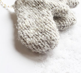 diy mitten ornaments that require no knitting, christmas decorations, crafts, seasonal holiday decor