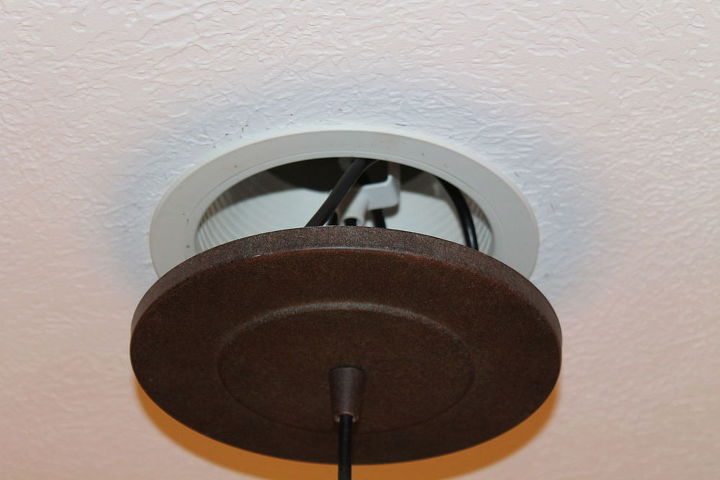 how to fix a pendant light at the ceiling, diy, electrical, home maintenance repairs, how to, 4 from base of fixture