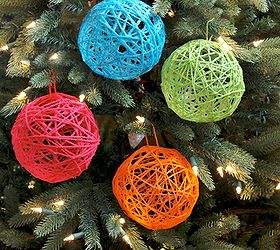 DIY Yarn Ball Ornaments
