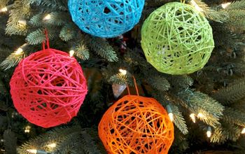 DIY Yarn Ball Ornaments