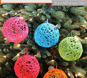 How to Make Glitter Ball Yarn Ornaments Using Balloons