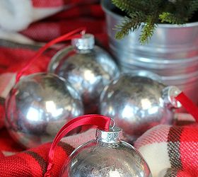faux mercury glass ornaments, christmas decorations, crafts, seasonal holiday decor
