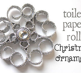 christmas ornaments made from recycled toilet paper rolls, christmas decorations, crafts, seasonal holiday decor