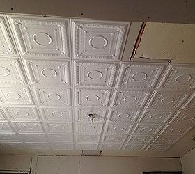 super easy diy faux tin ceiling, diy, home improvement, wall decor