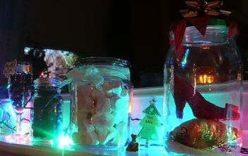 DIY Christmas Jars, Snowglobes (without Water)