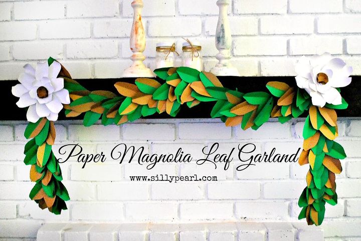 how to make a paper magnolia leaf garland, christmas decorations, crafts, seasonal holiday decor
