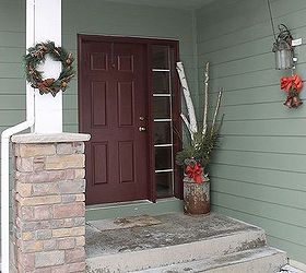 winter floral arrangements, christmas decorations, porches, seasonal holiday decor