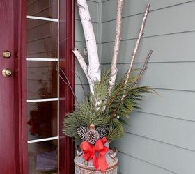 winter floral arrangements, christmas decorations, porches, seasonal holiday decor