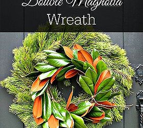 diy wreath double magnolia for your front door, christmas decorations, crafts, seasonal holiday decor, wreaths