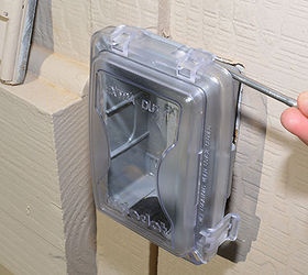install a new outdoor outlet cover for electrical safety, electrical, home maintenance repairs, Installing the hinge pin