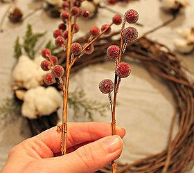 easy cotton wreaths, crafts, wreaths