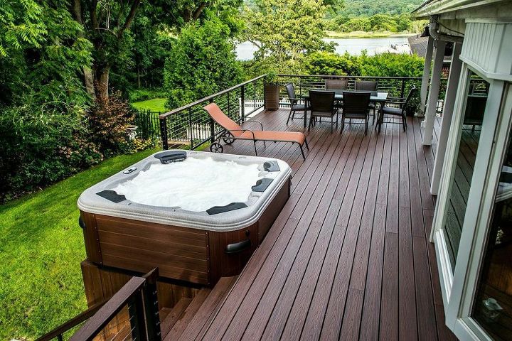 outdoor enthusiasts get new deck and hot tub, decks, outdoor living, patio, spas, Decks and Railings