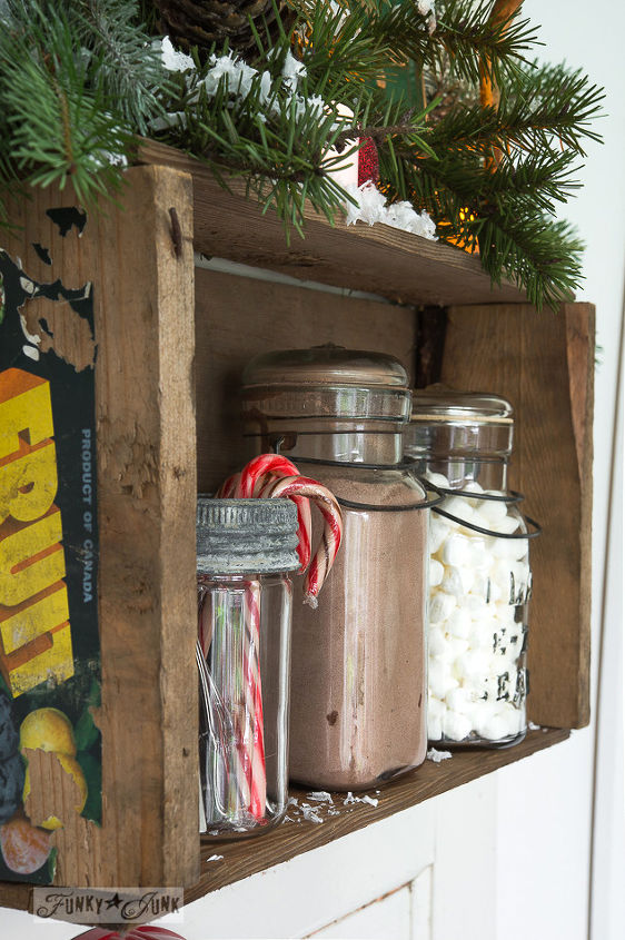 de carrito vintage a estacin de chocolate caliente instantneo para navidad