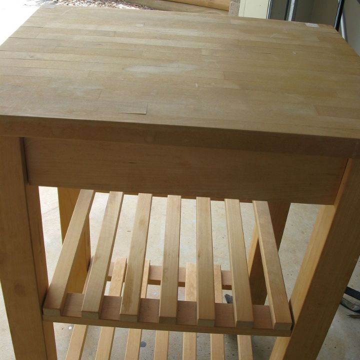kitchen trolley butchers block top coming apart how do i fix this