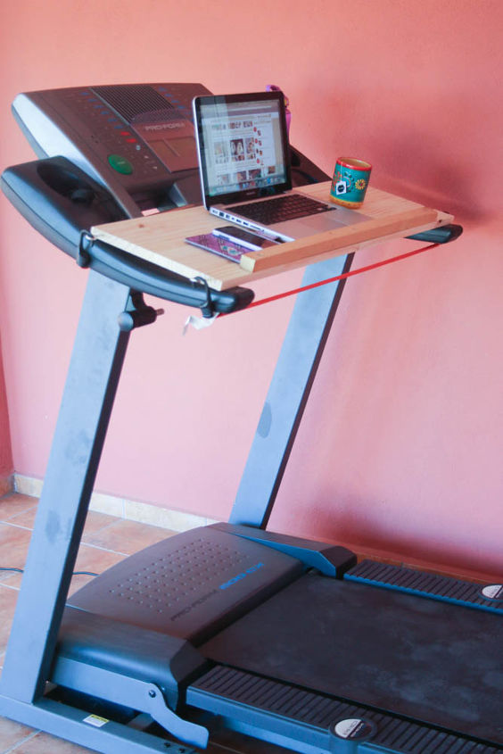 easy diy treadmill desk, diy, repurposing upcycling, woodworking projects