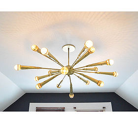 the microphone chandelier, diy, electrical, lighting, repurposing upcycling, The Golden Microphone Chandelier