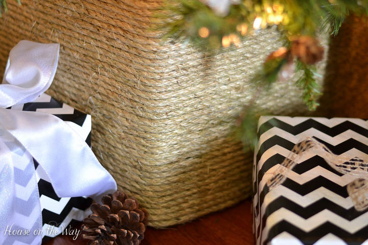 how to make a basket christmas tree skirt, christmas decorations, crafts, seasonal holiday decor
