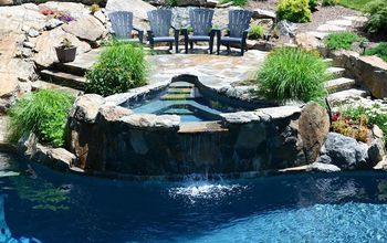 Pool and Spa Built Into Existing Ledge