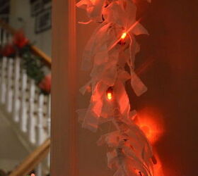 how to make scrap fabric light garland, christmas decorations, lighting, seasonal holiday decor