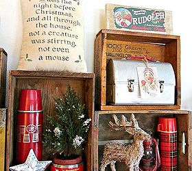 organized cluttered rustic crate christmas mantel, christmas decorations, fireplaces mantels, seasonal holiday decor