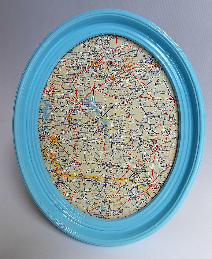mapas de carreteras vintage con marco ovalado