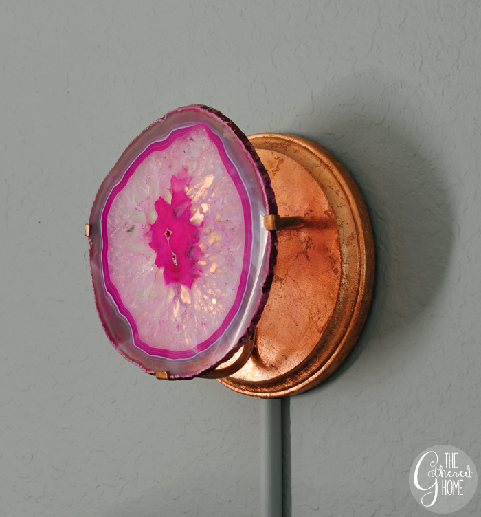 how to make agate slice copper sconces, diy, electrical, home decor, lighting, wall decor