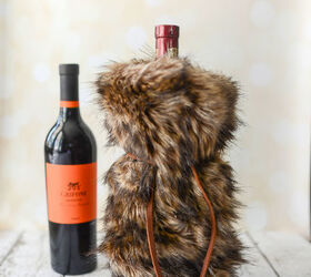 Faux Fur Wine Gift Bag Tutorial