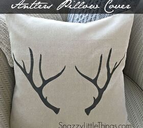 how to stencil an antler pillow case, christmas decorations, crafts, how to, seasonal holiday decor