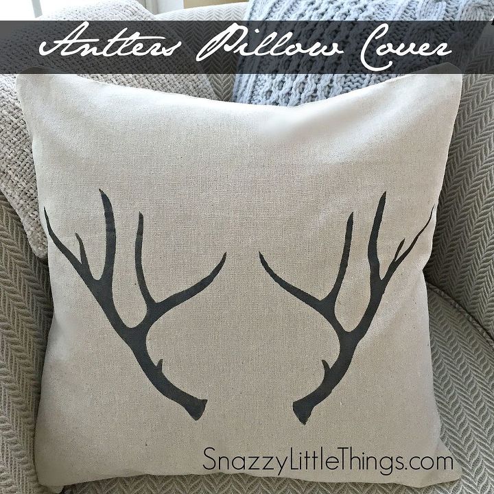 how to stencil an antler pillow case, christmas decorations, crafts, how to, seasonal holiday decor